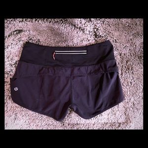 Lulu lemon black running shorts